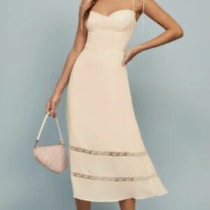Reformation Ronan Dress, Ivory, Size US 4, BNWT